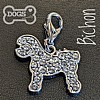 Bichon Crystal Dog Charm